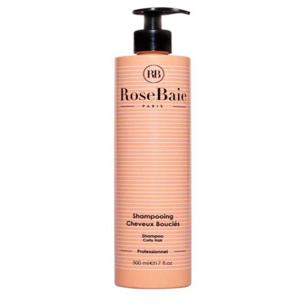 Rose baie shampoing cheveux bouclés