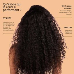 Rose baie leave in sculptant cheveux bouclés