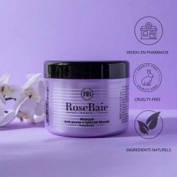 Rose baie masque spécial blonde et blanc