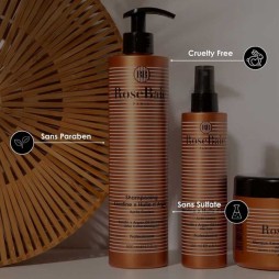 Rose baie shampoing kératine et huile d'argan