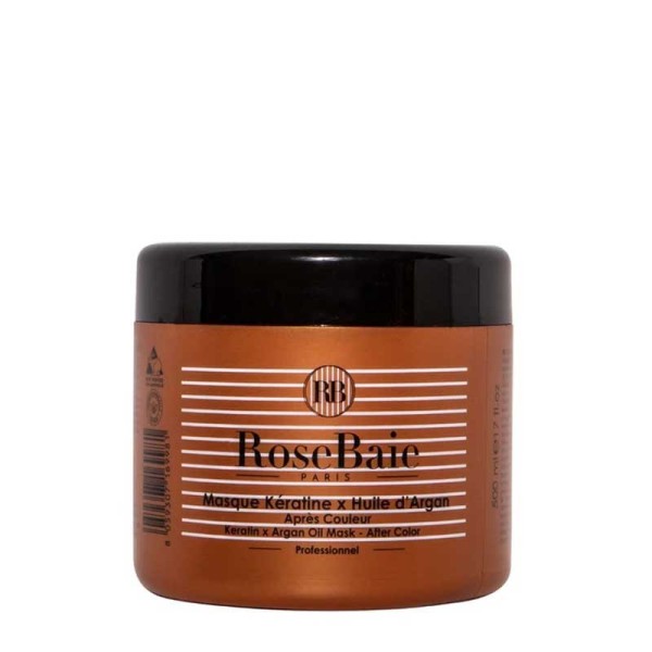 Rose baie masque kératine et huile d'argan