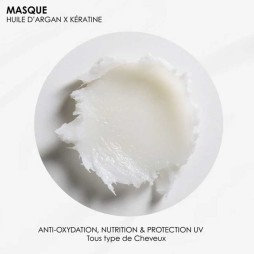 Rose baie masque kératine et huile d'argan