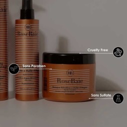 Rose baie masque kératine et huile d'argan